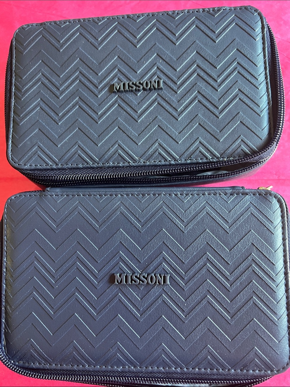 Missoni Black Quilted toiletry cases set of 2